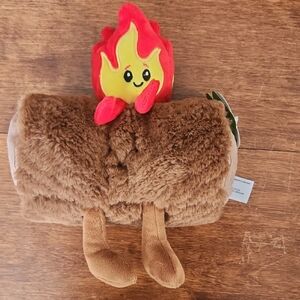 GiggleScape Plush Log with Fire Infant Toy NWT